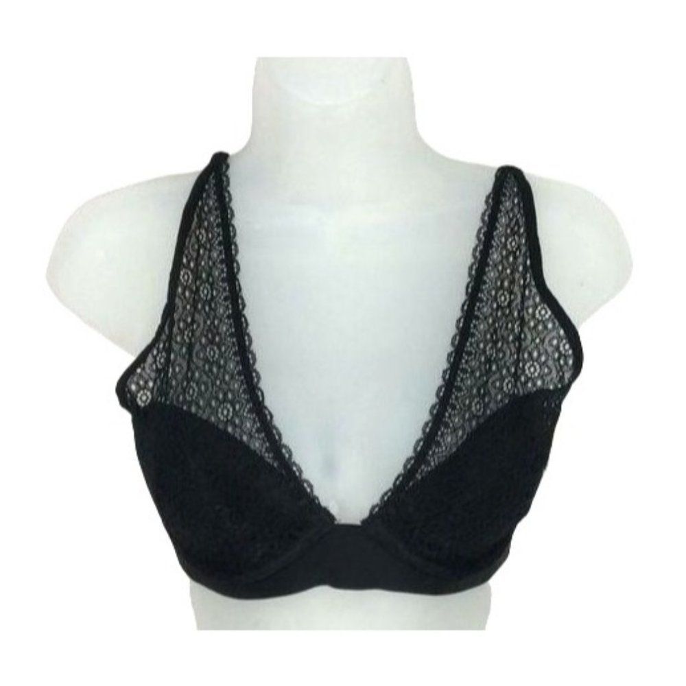 Nobo No Boundaries Women's Black Lace Apex Bra‎ 34C NEW